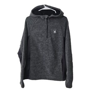 Spyder 1/4 Zip Hoodie Men's M Heather Gray NWT